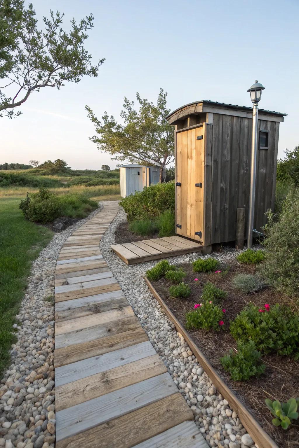 Pathways establish the tone for a serene experience.