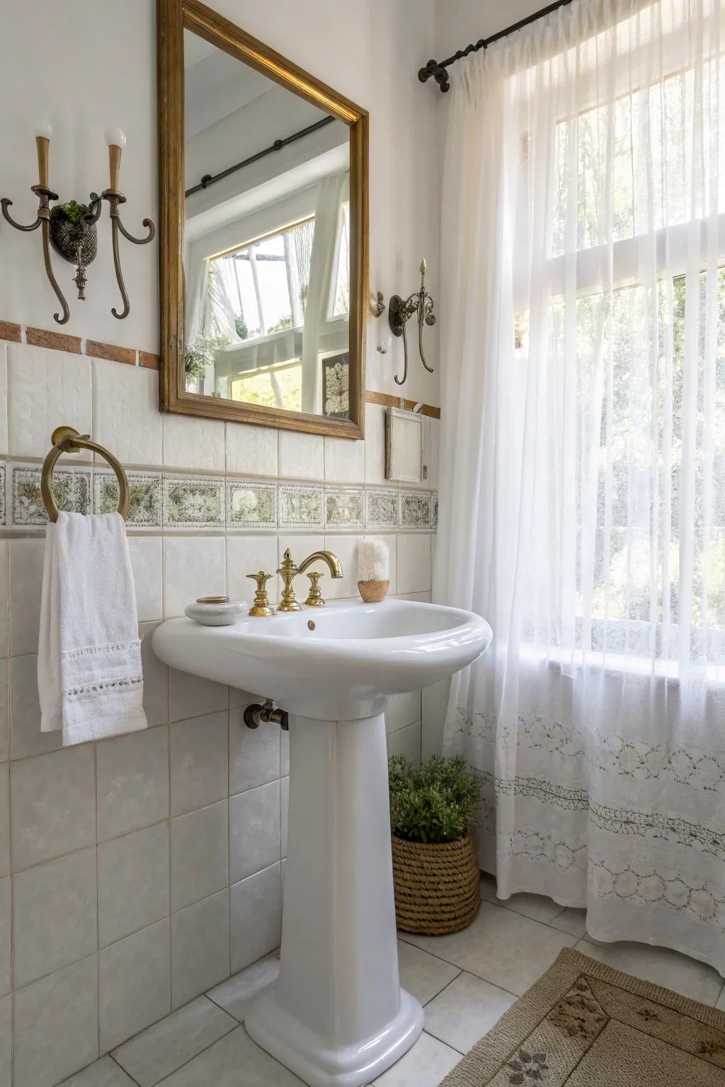 Wall hooks introduce style and practicality.