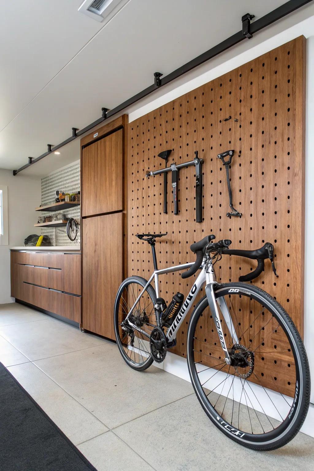 Upgrade your garage space with vertical bike storage: where function meets craftsmanship.