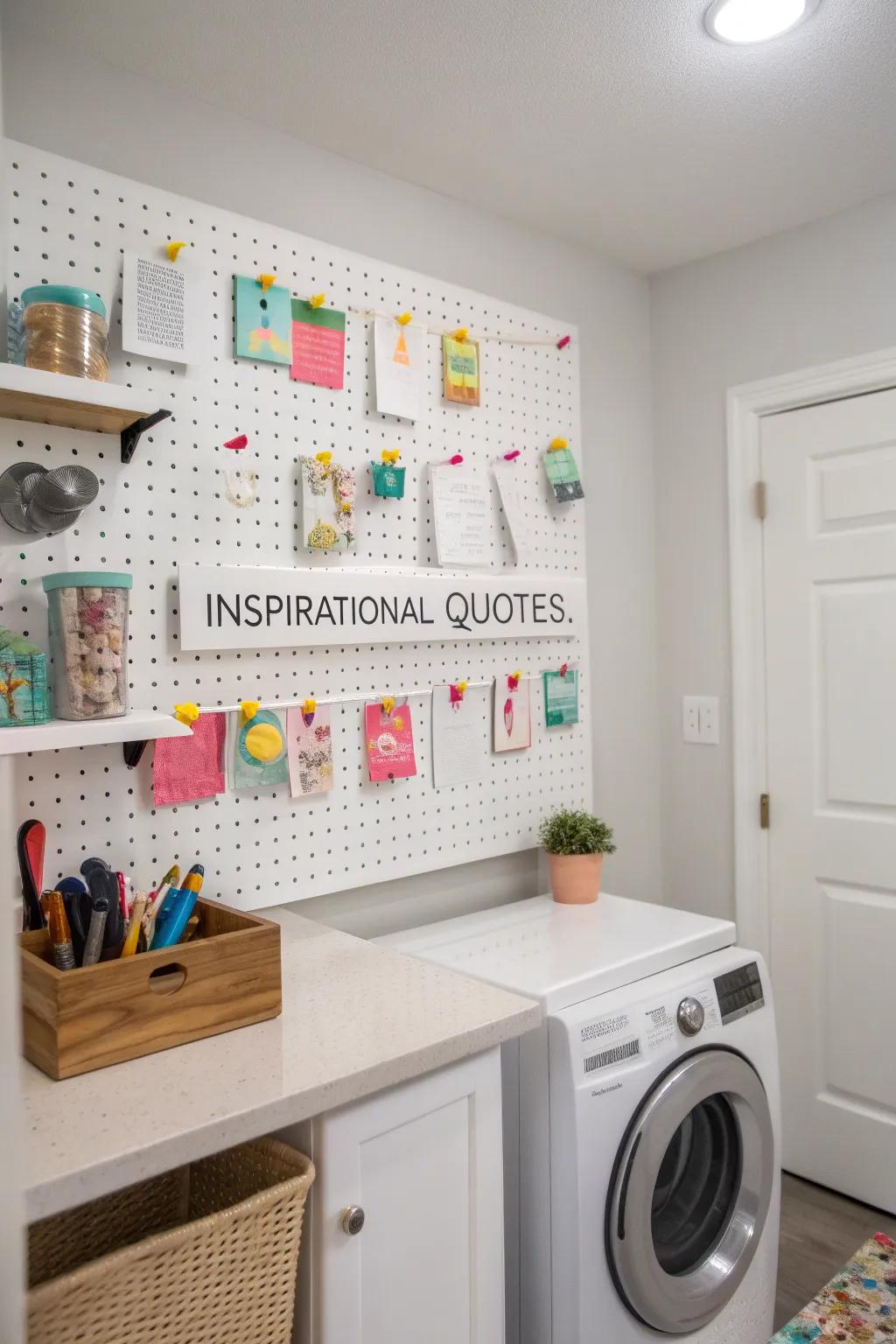 Brighten your day with a quote display on a board.