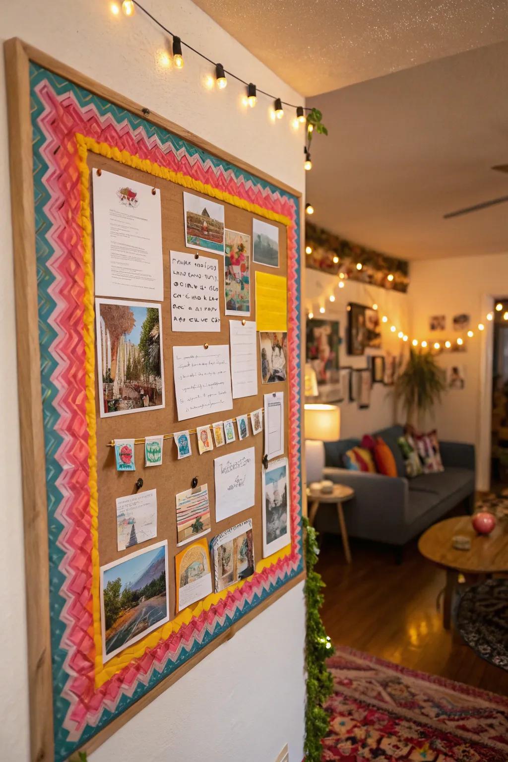 A colorful border gives a polished and cohesive appearance.