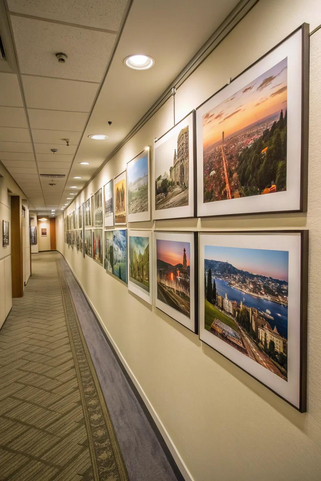 Themed galleries personalize your space with special memories.