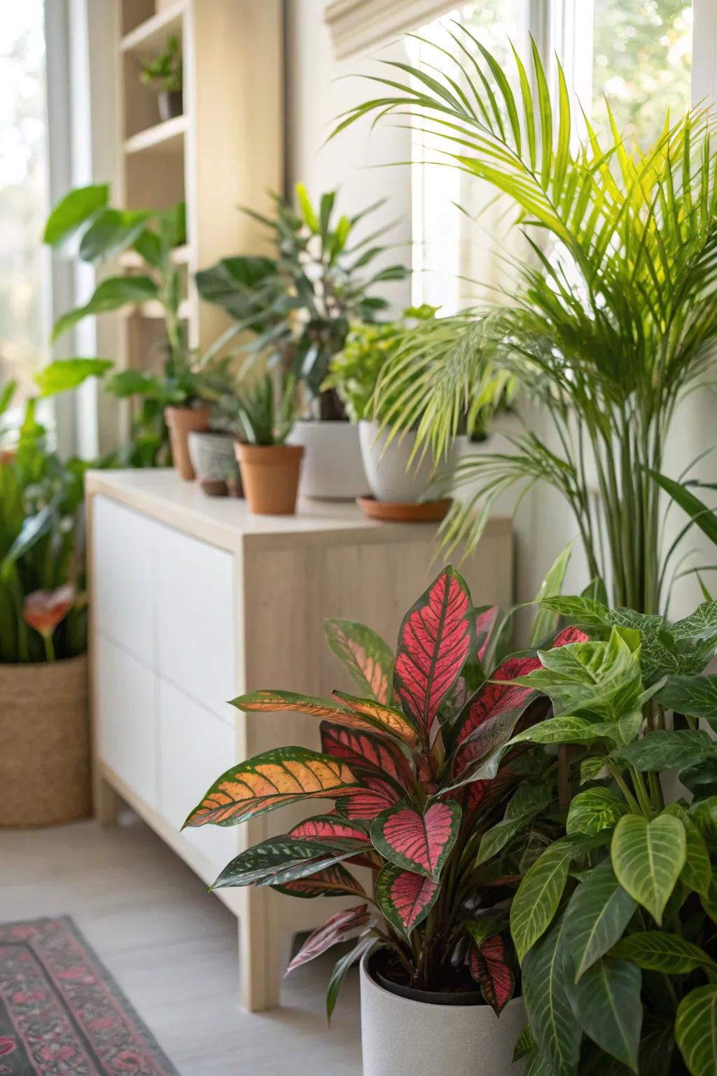 Transform unused corners with vibrant plant displays.