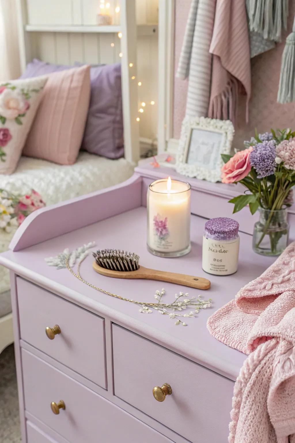 Lilac adds a subtle and soothing touch.