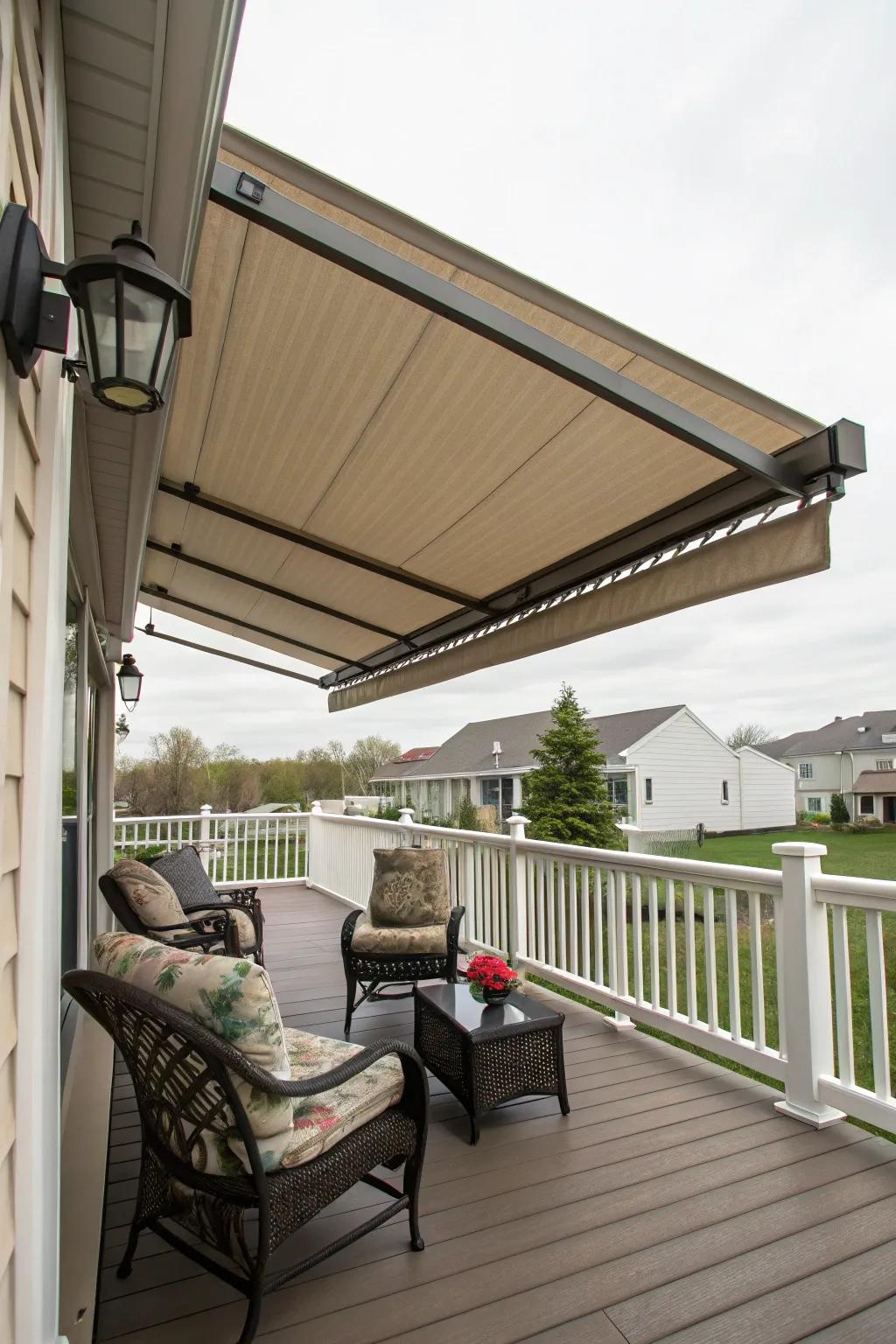 Enjoy flexible comfort with a adjustable shade.