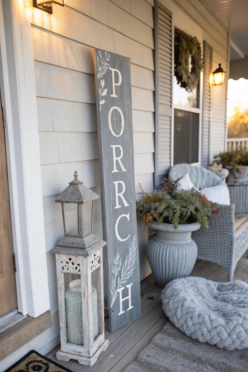 A monochrome sign making a subtle, yet stylish impact.