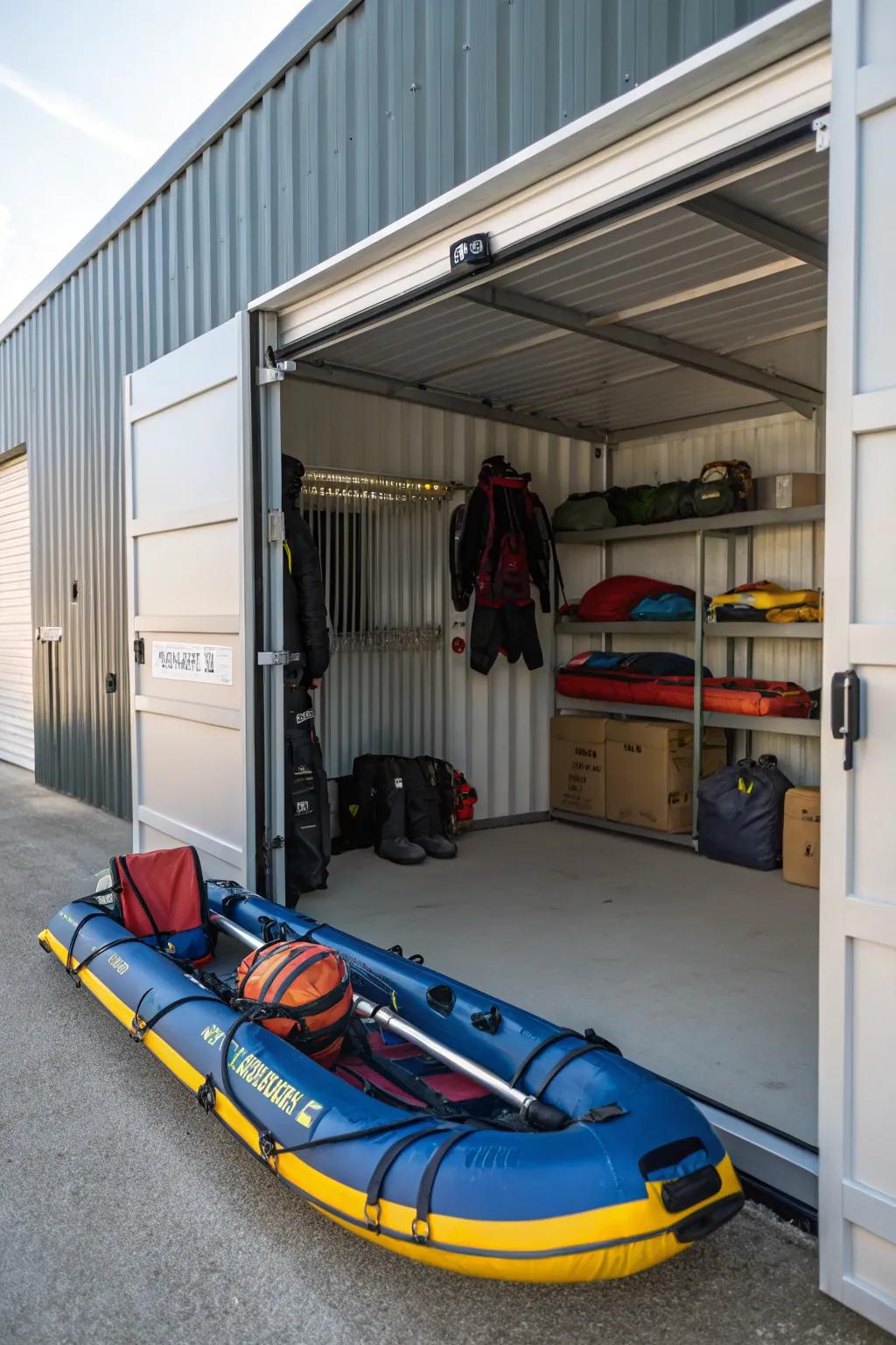 Renting storage gives you convenience near your favorite boating spot.