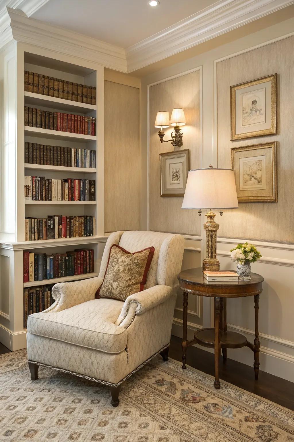 A space for reading with lasting charm.