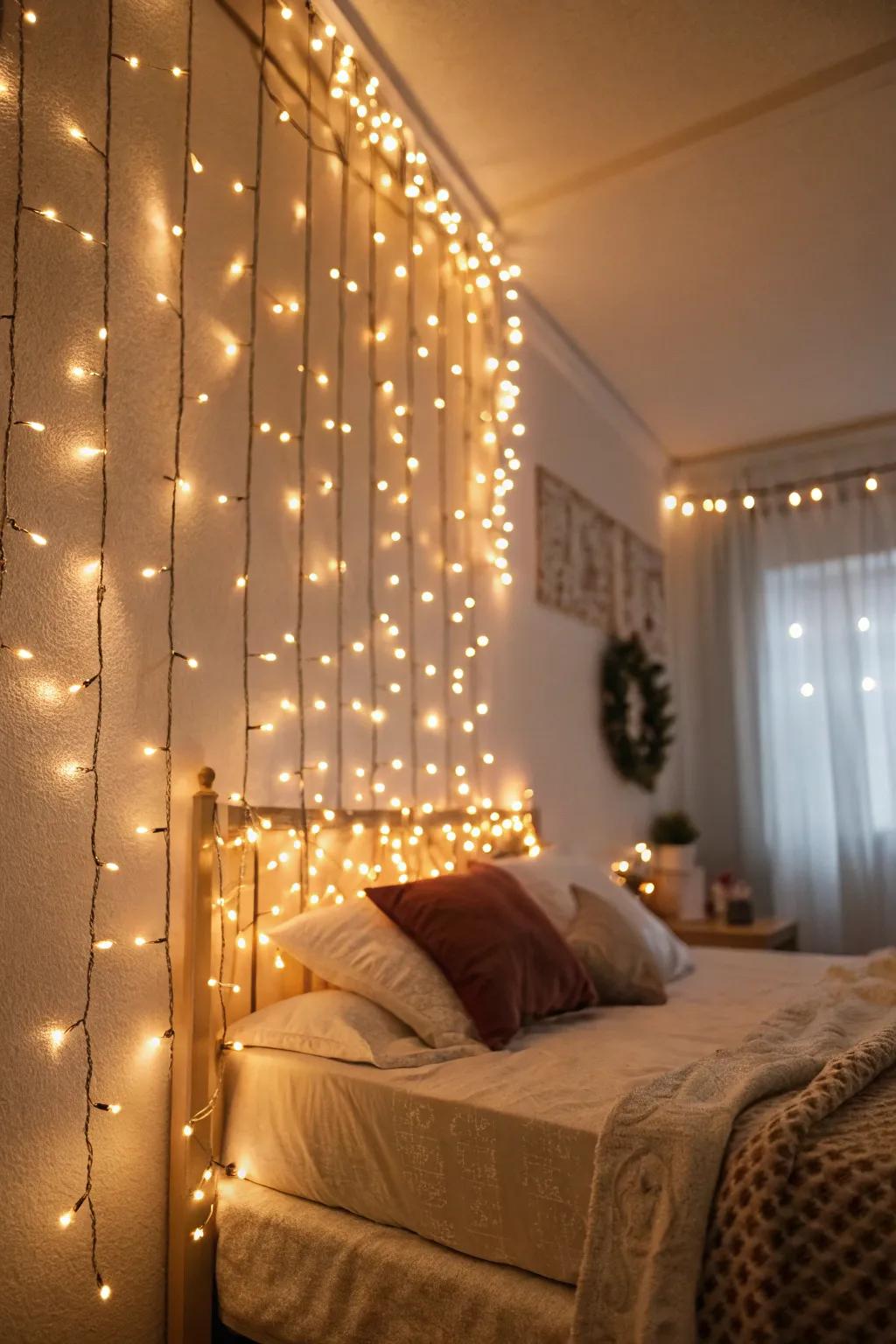 Make a great ambiance with string lights.