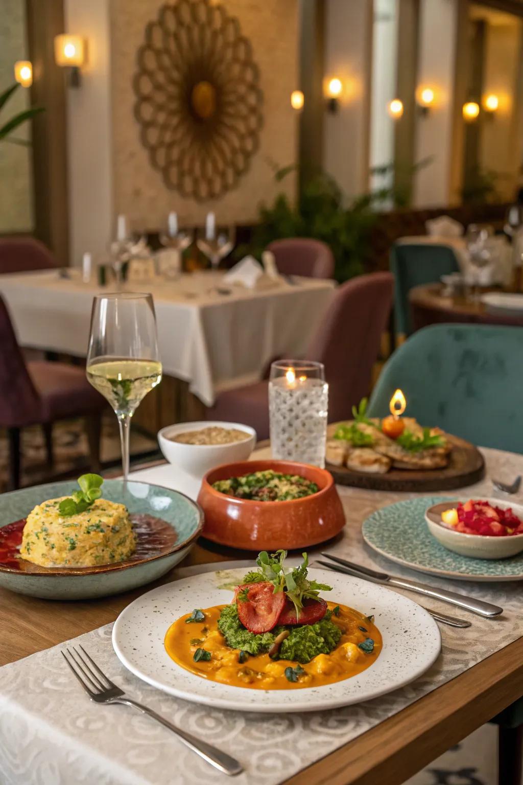 Inventive table settings enhance dining.