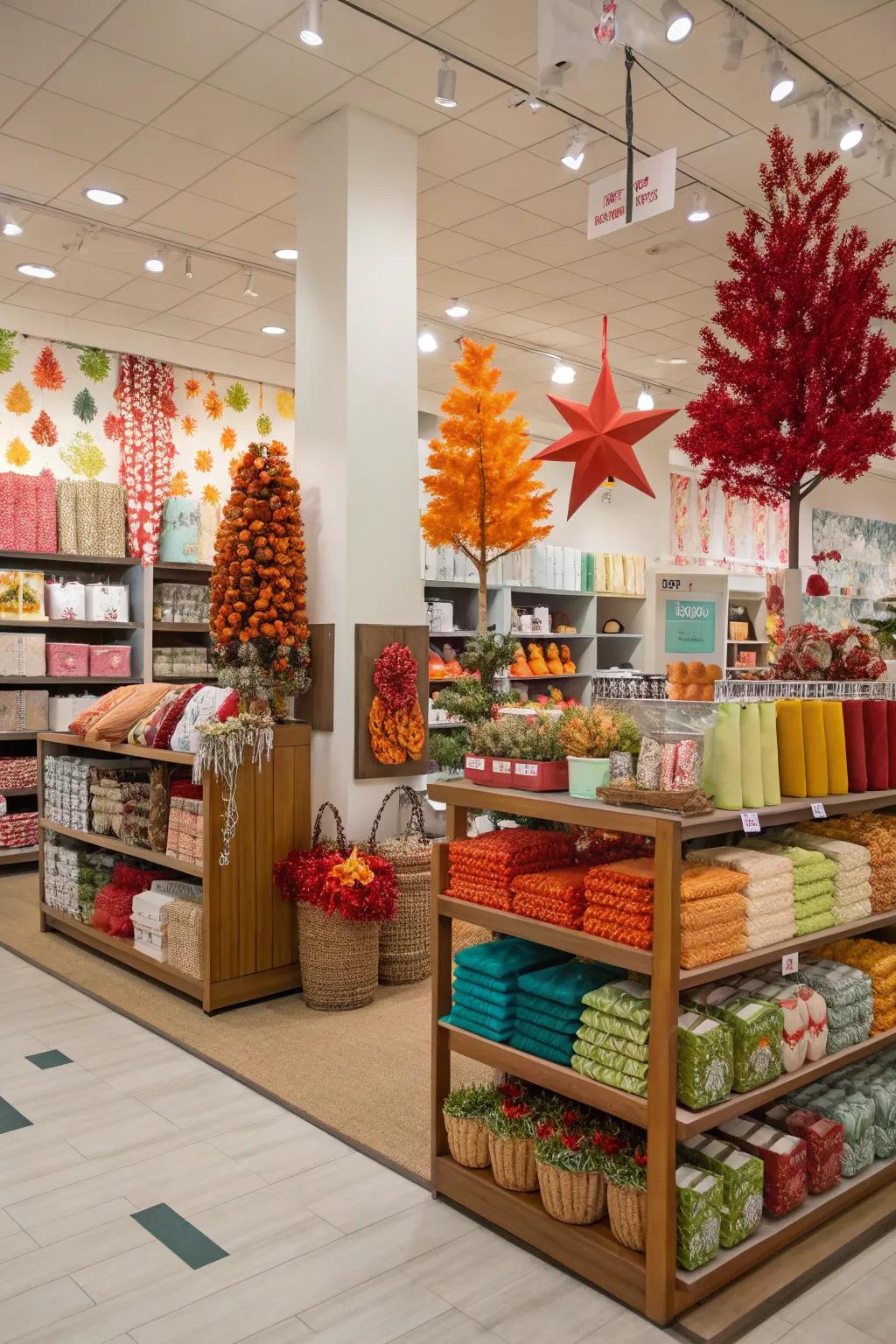 Themed decor keeps retail spaces fresh and engaging.