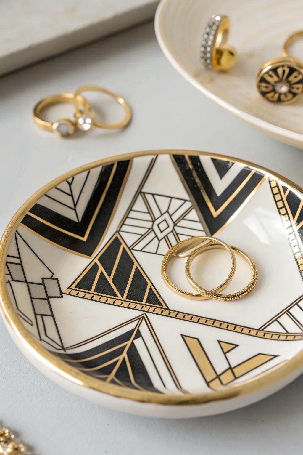 Capture the glamour of Art Deco with bold designs.