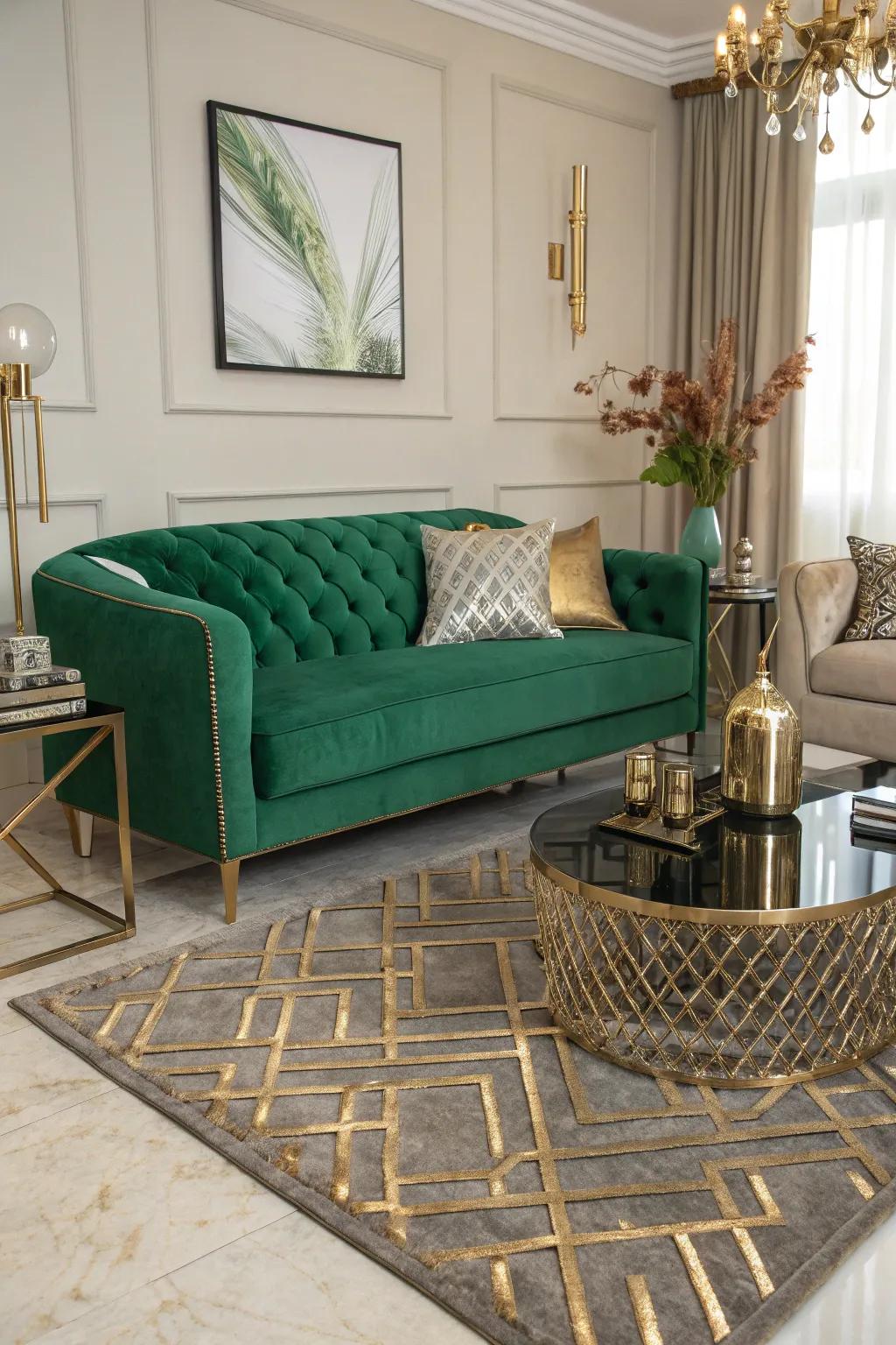Metal accents bring in a modern and beautiful touch.
