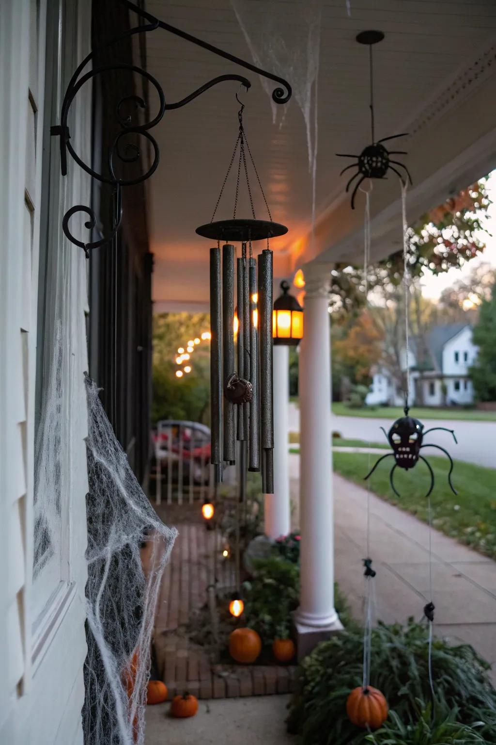 Whispering sounds add a haunting sound.