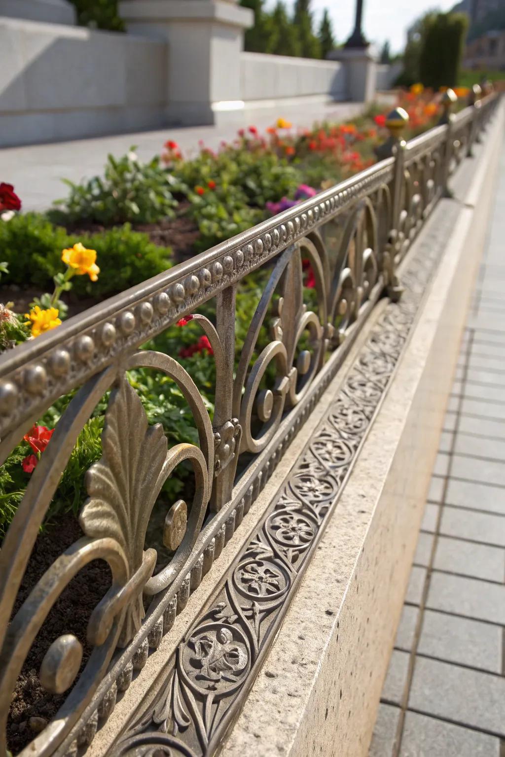 Enhance your garden's elegance using expertly crafted metal border.
