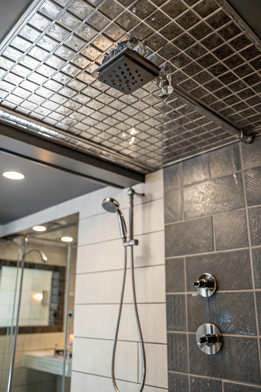 Metal squares deliver a sleek, industrial finish.