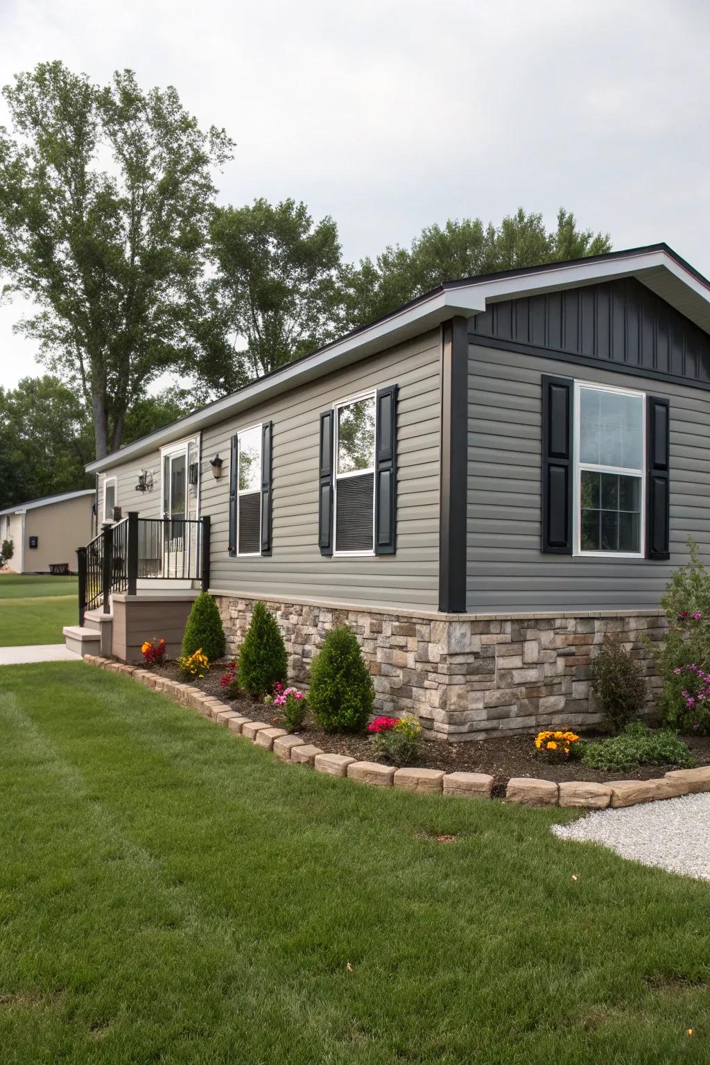 Stone gray delivers a streamlined, modern ambiance with natural harmony.