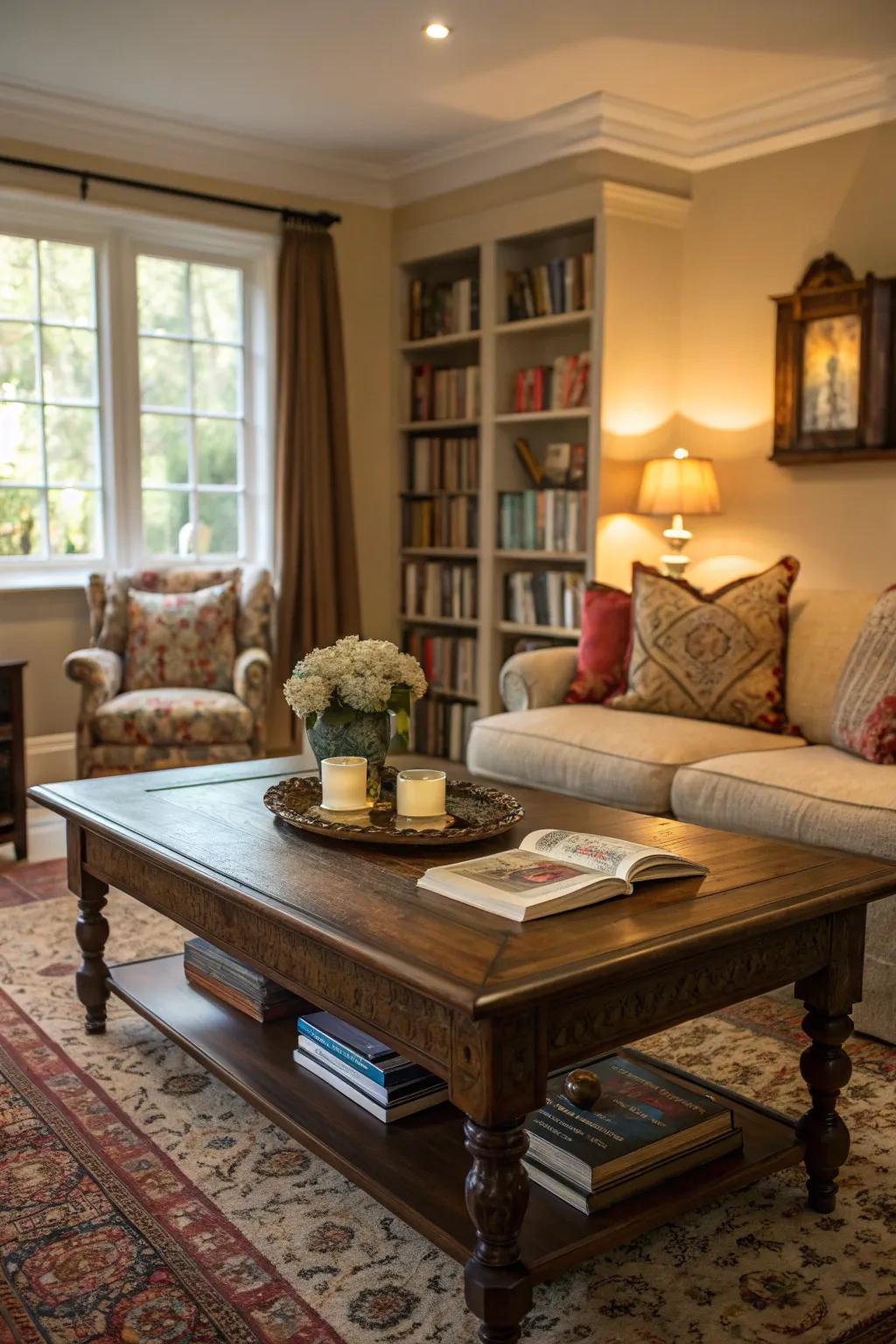 Vintage pieces add character to any space.