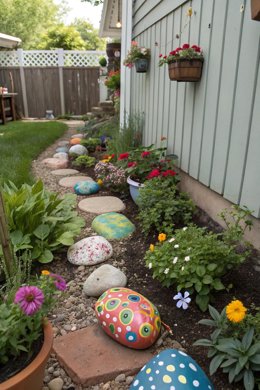 Creative garden artwork injects character and personalized flair into your space.