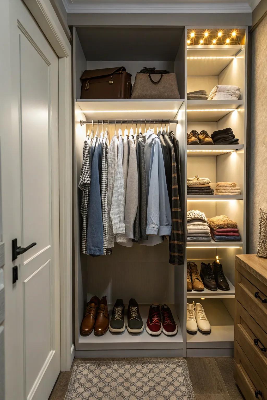 Battery lights offer flexible options.