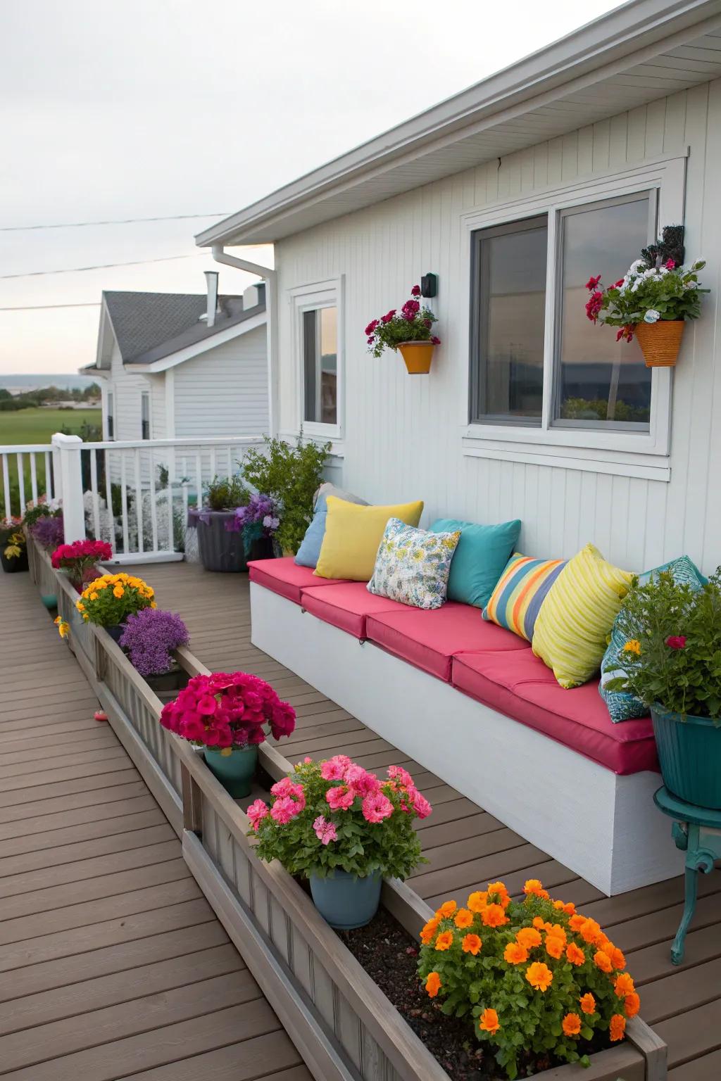 Vivid embellishments infuse vibrancy into the deck.