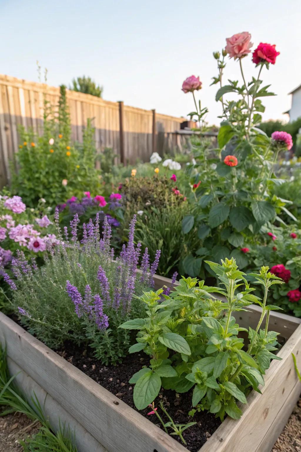 Edible floral gardens merge aesthetics and practicality in a single delightful space.