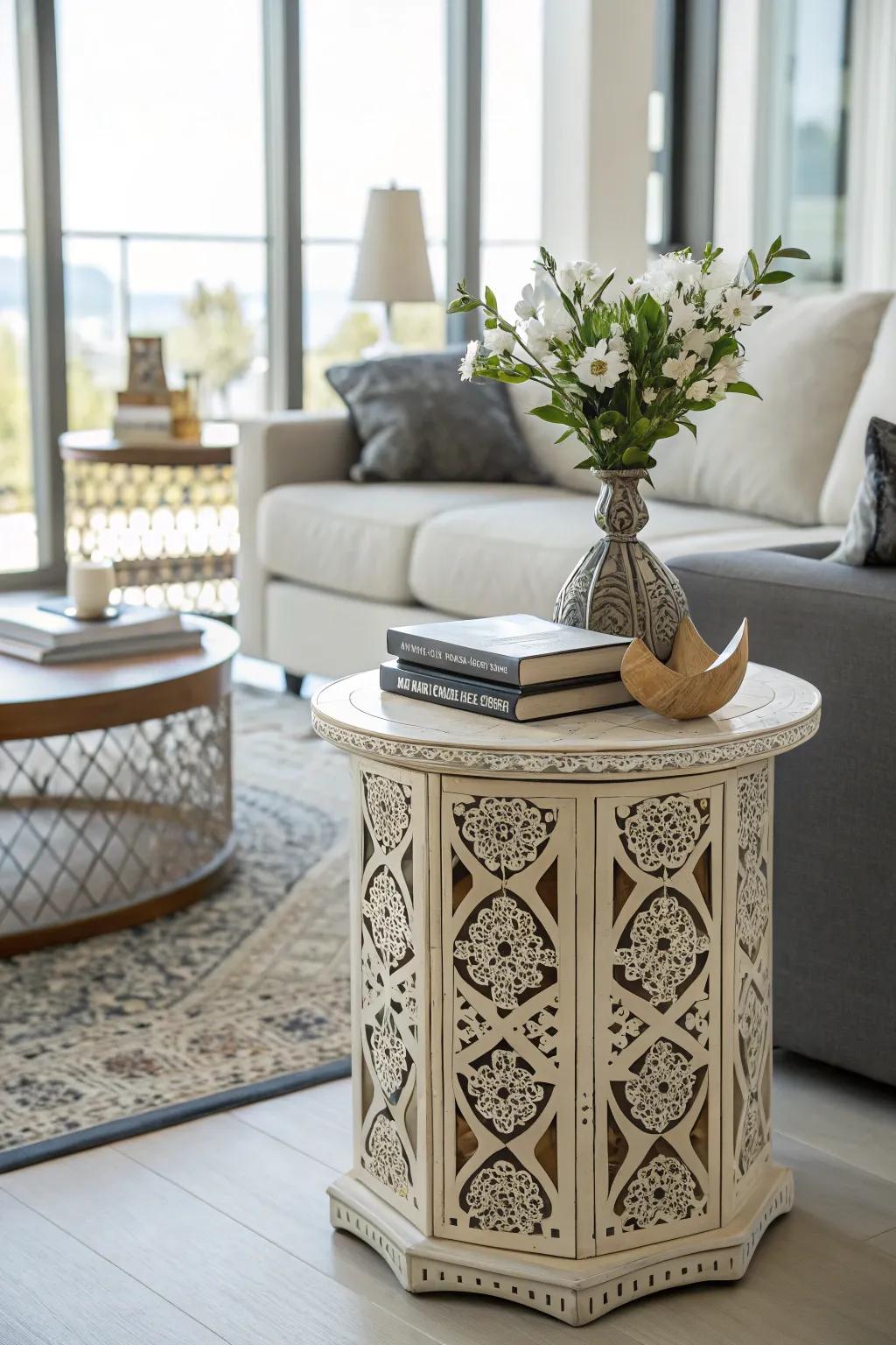 Complex patterns introduce detail and depth to decor.