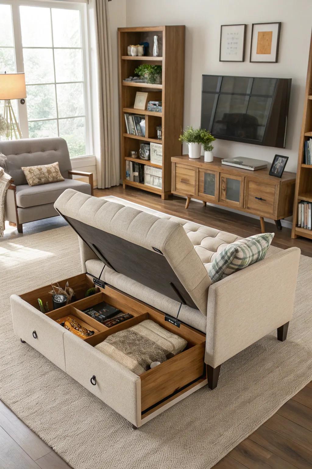 Space saving furniture makes the most of space without losing style.