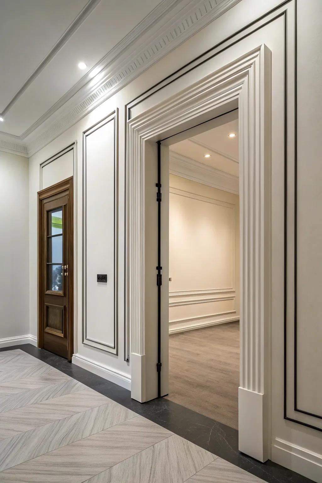 Floating trim establishing an unforeseen design effect.