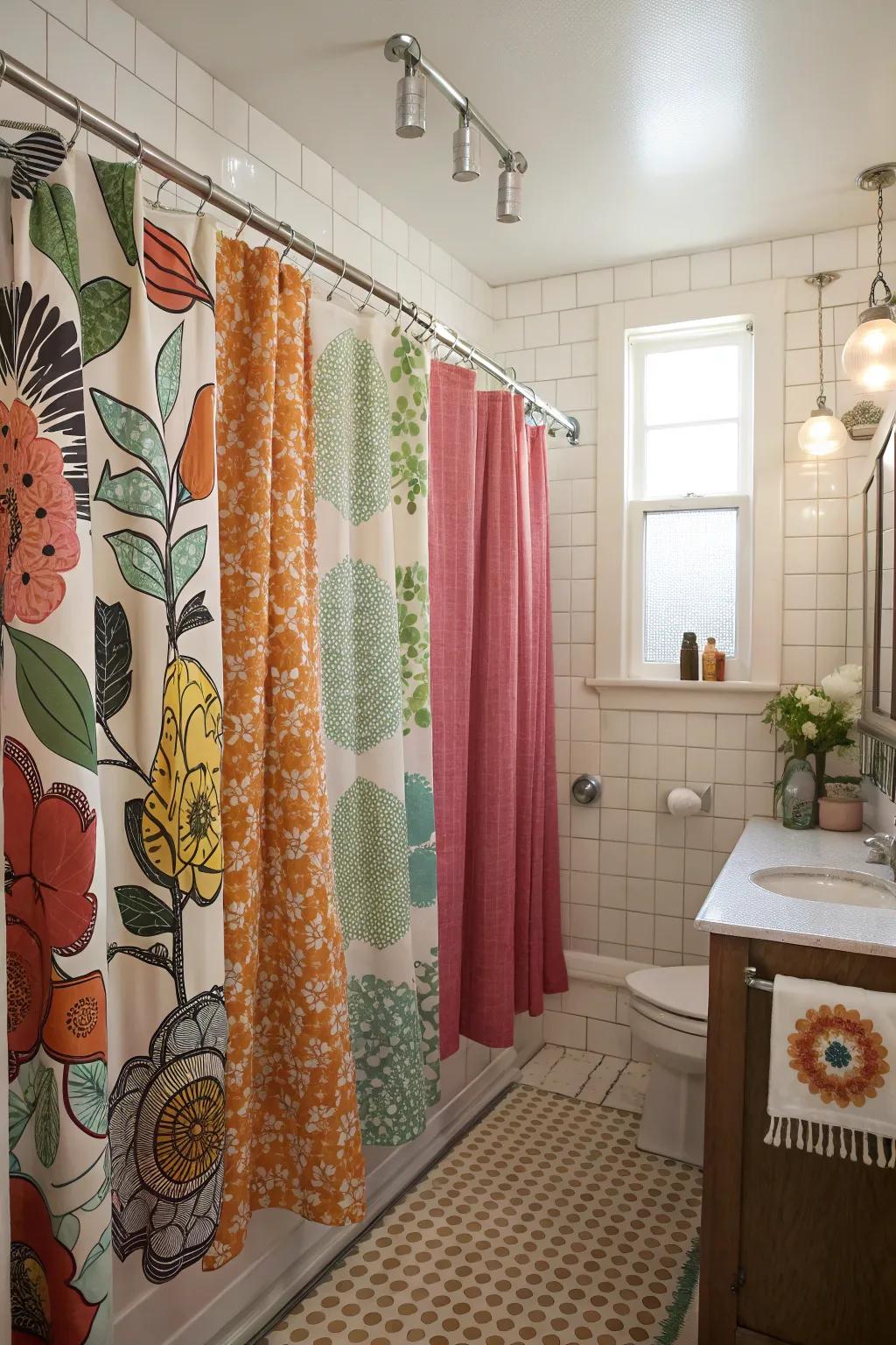 Blending styles creates a personalized and unique bathroom space.