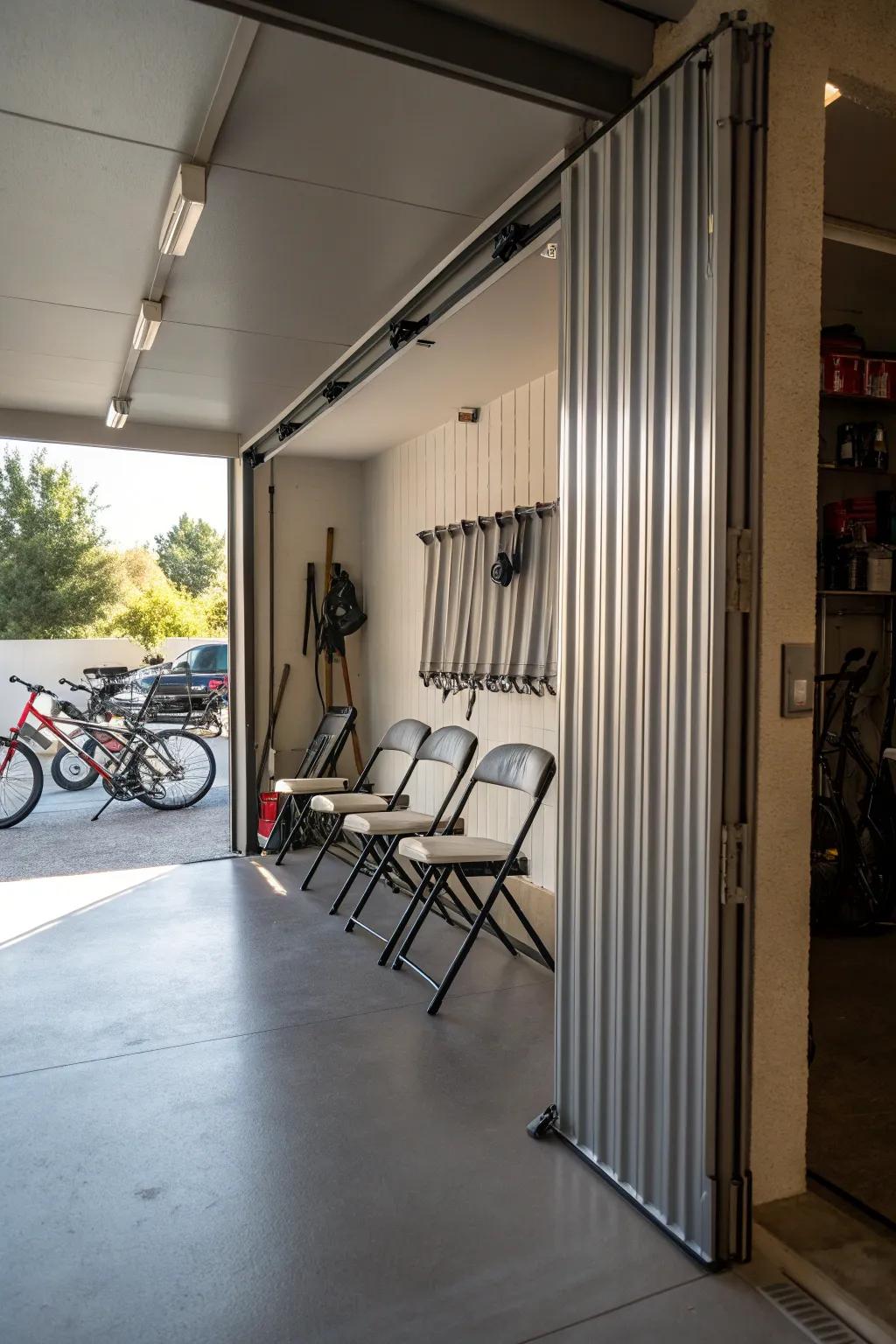 Keep your area tidy with a versatile vertical slat wall.