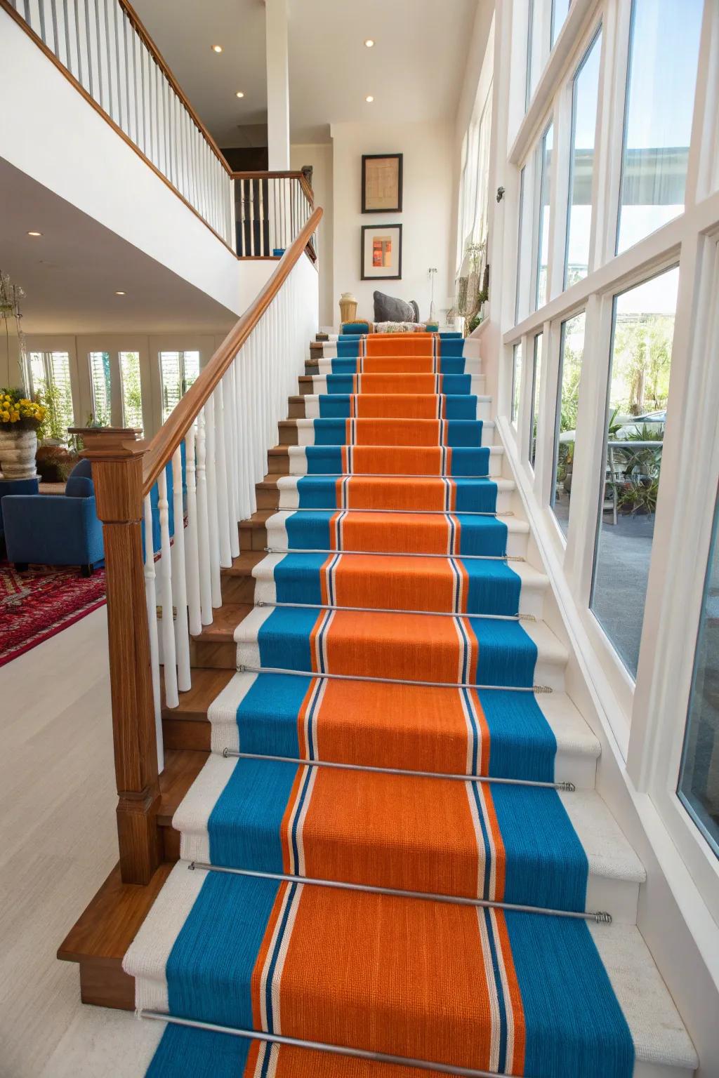 Bold and vibrant, contrasting colors make a striking statement.