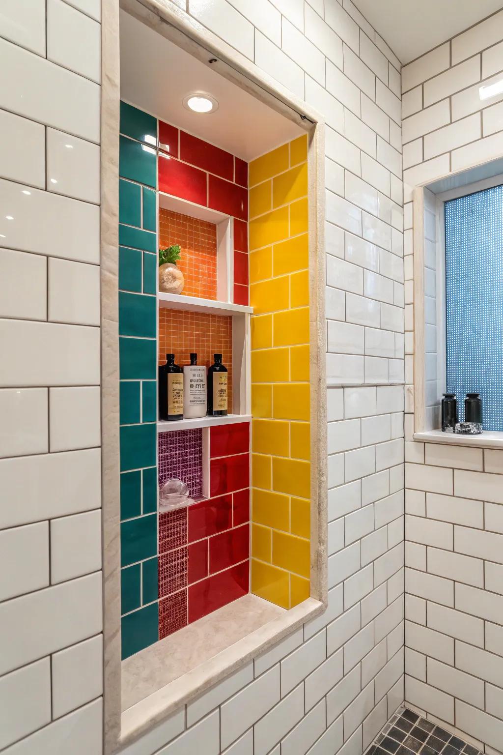 A bold niche introducing a burst of color.