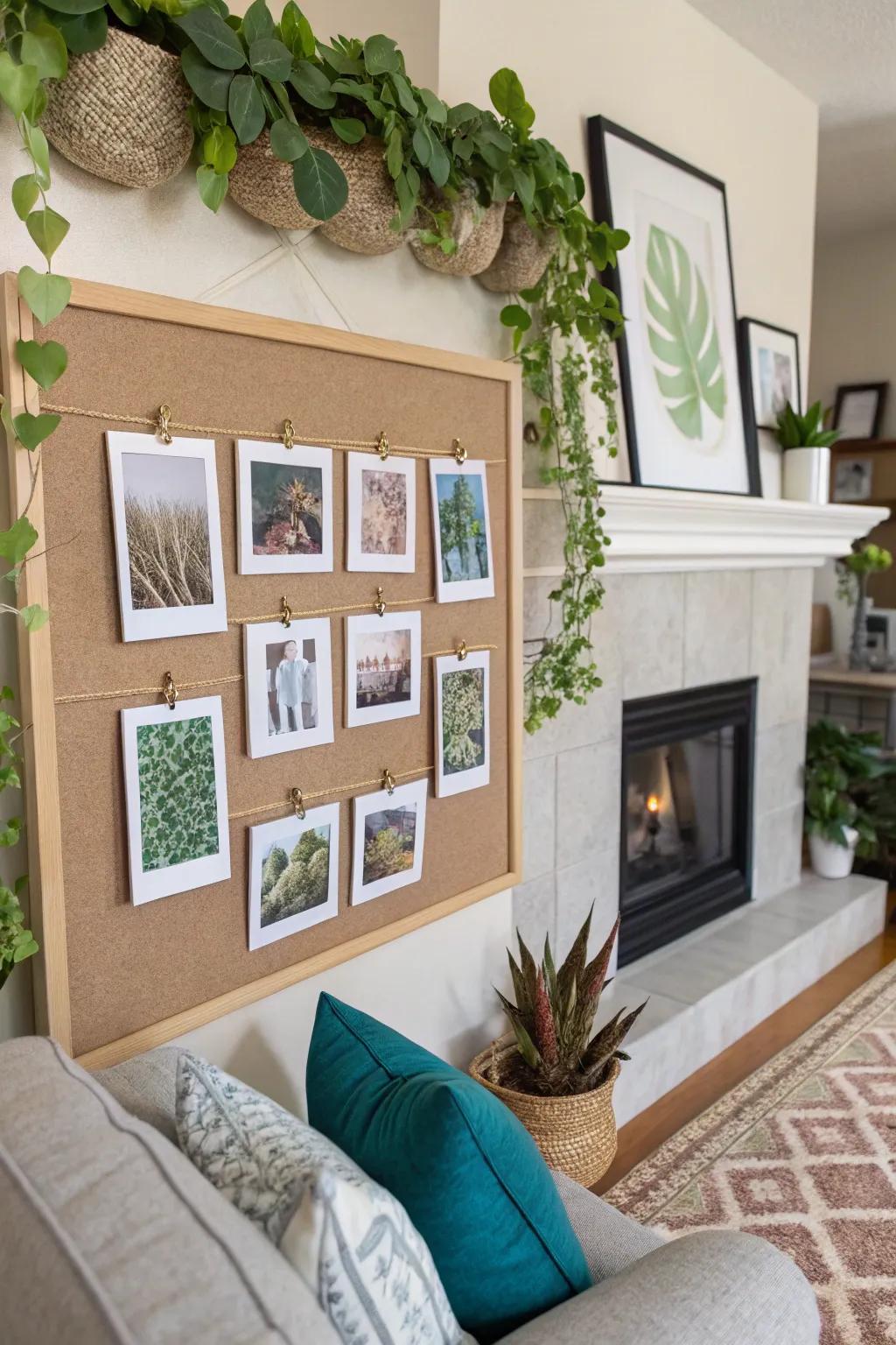 Showcase photos with succulent picture frames.