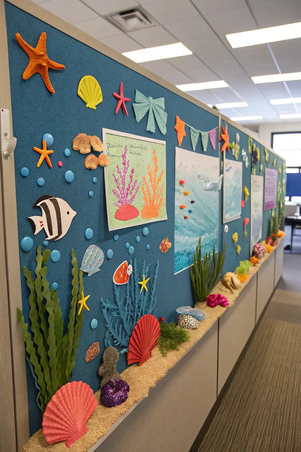 Explore the mysteries of the ocean using an undersea-themed board.