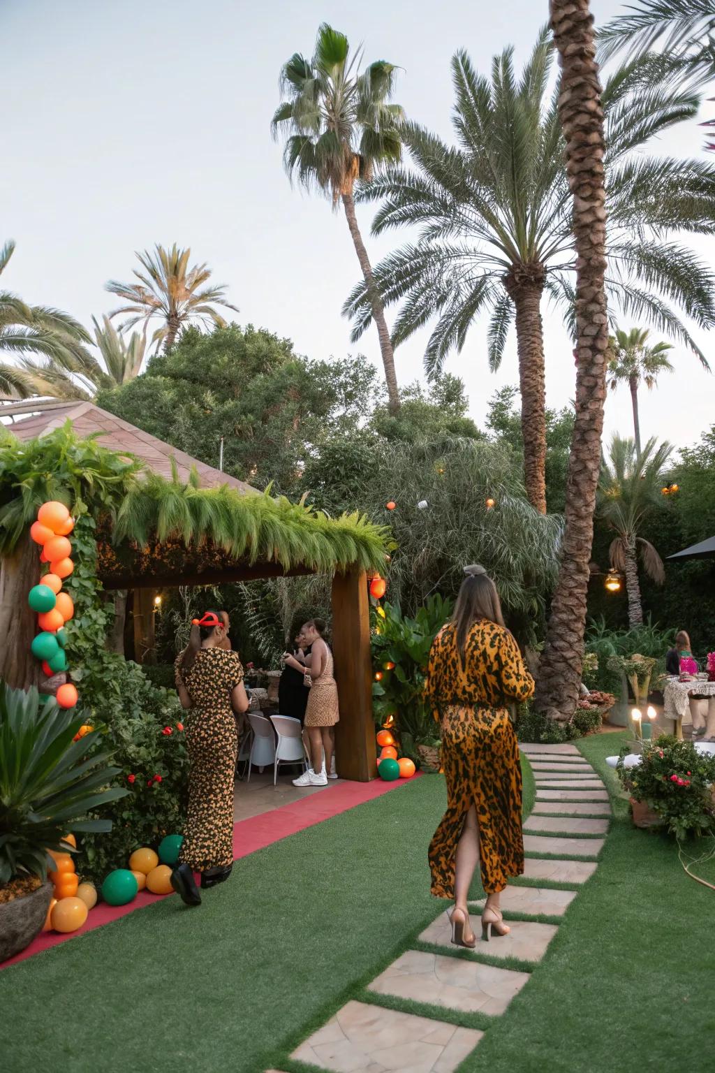 An exciting safari expedition featuring themed decorations and exploration.