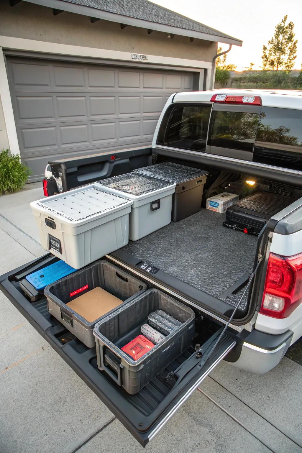 Get flexible with collapsible storage options.