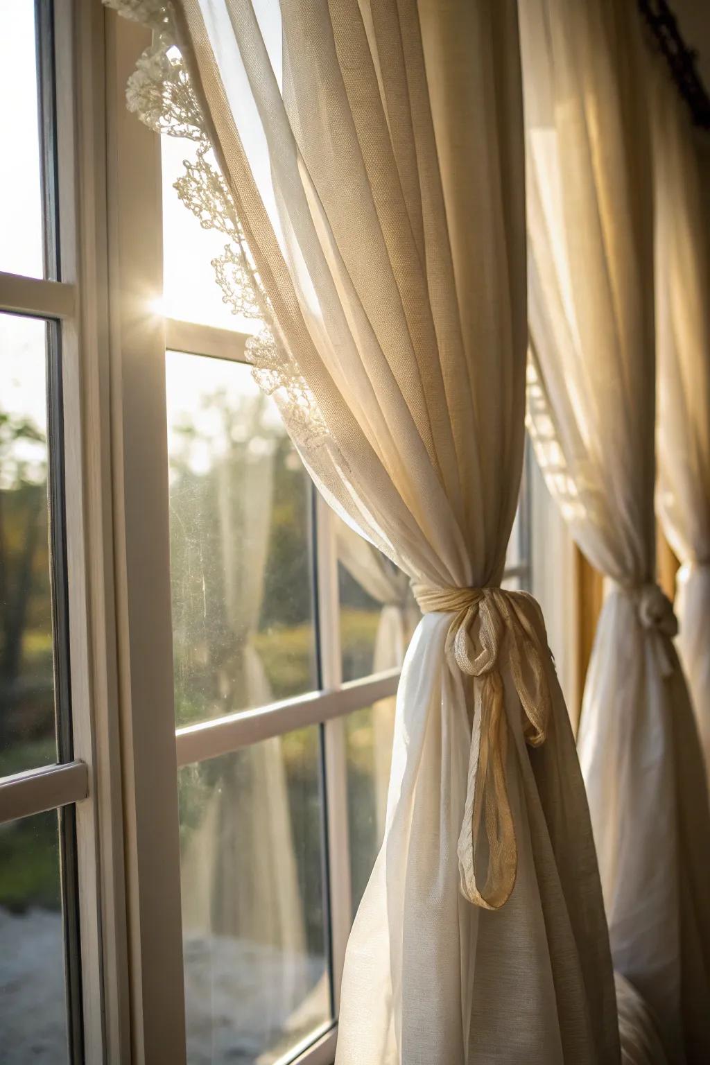 Introduce a hint of refinement with drapery net ties.