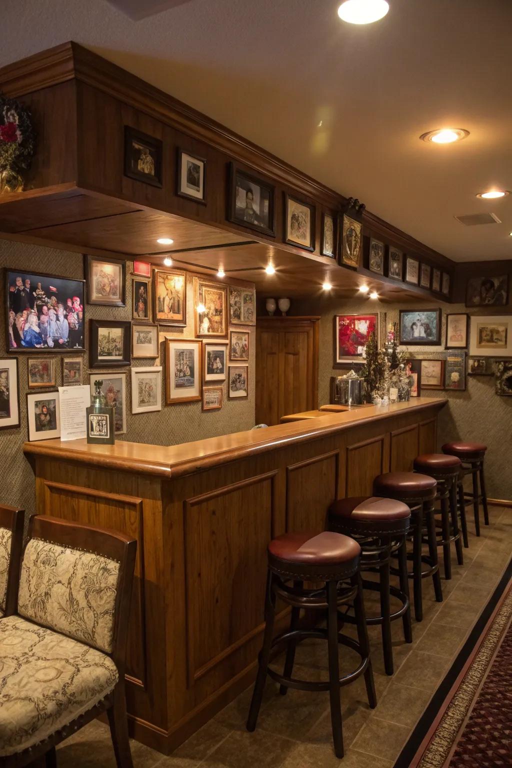 Personal touches make the bar truly yours.