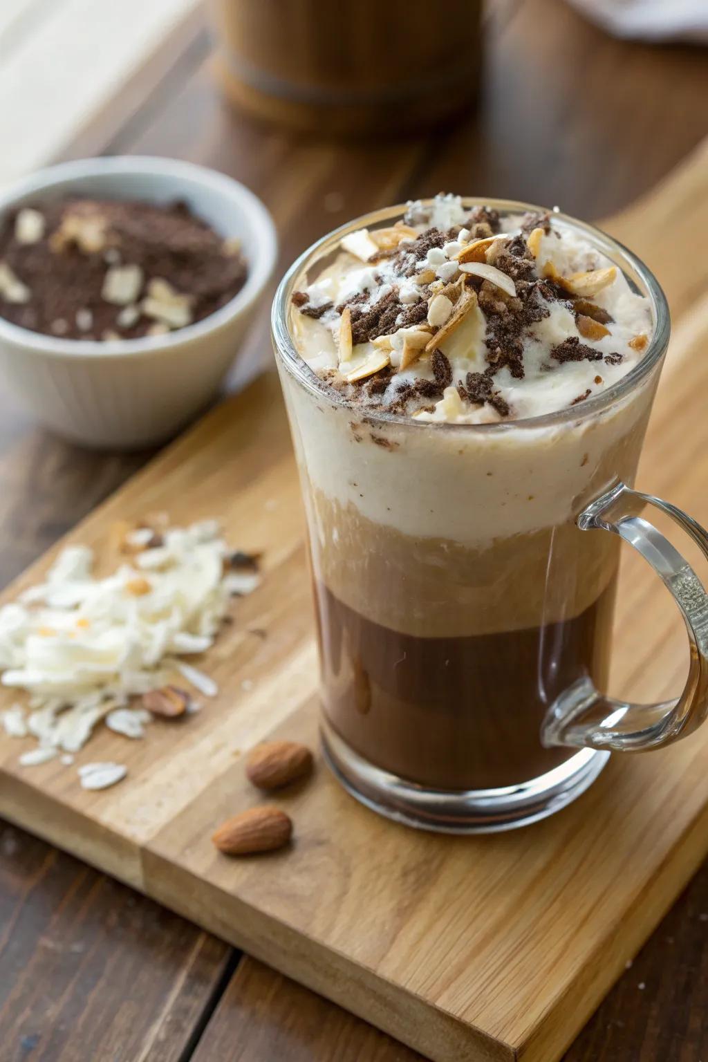 Nutty Delight Latte: A pleasant, candy-inspired pleasure