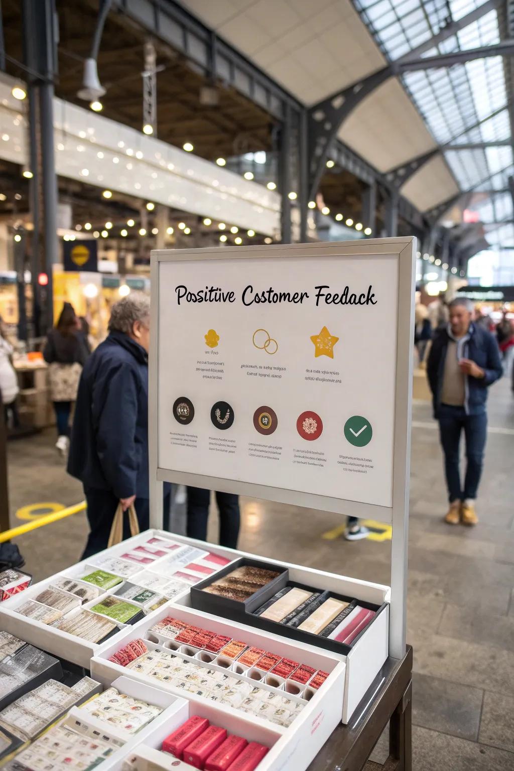 Client approvals add credibility to your booth.