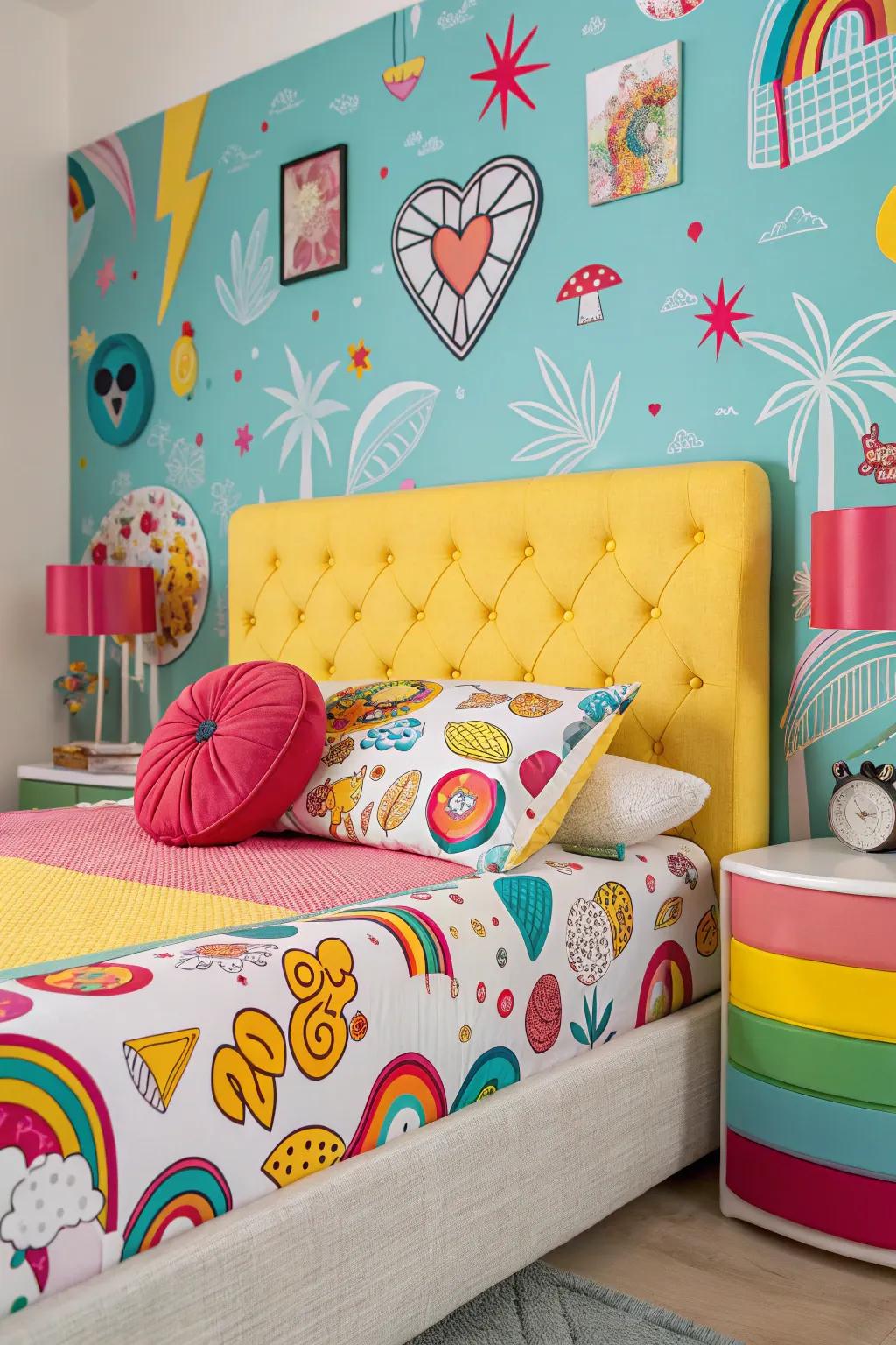 Pop art injects a playful and vibrant impression into your space.