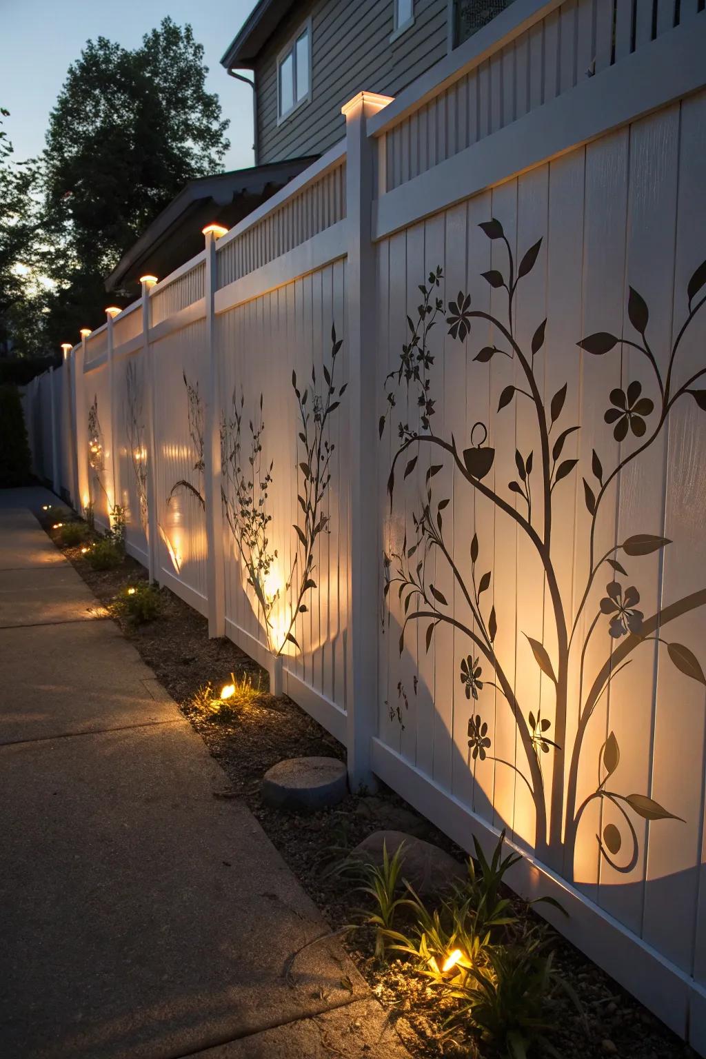 Shadow projection creates a living artwork in your garden.
