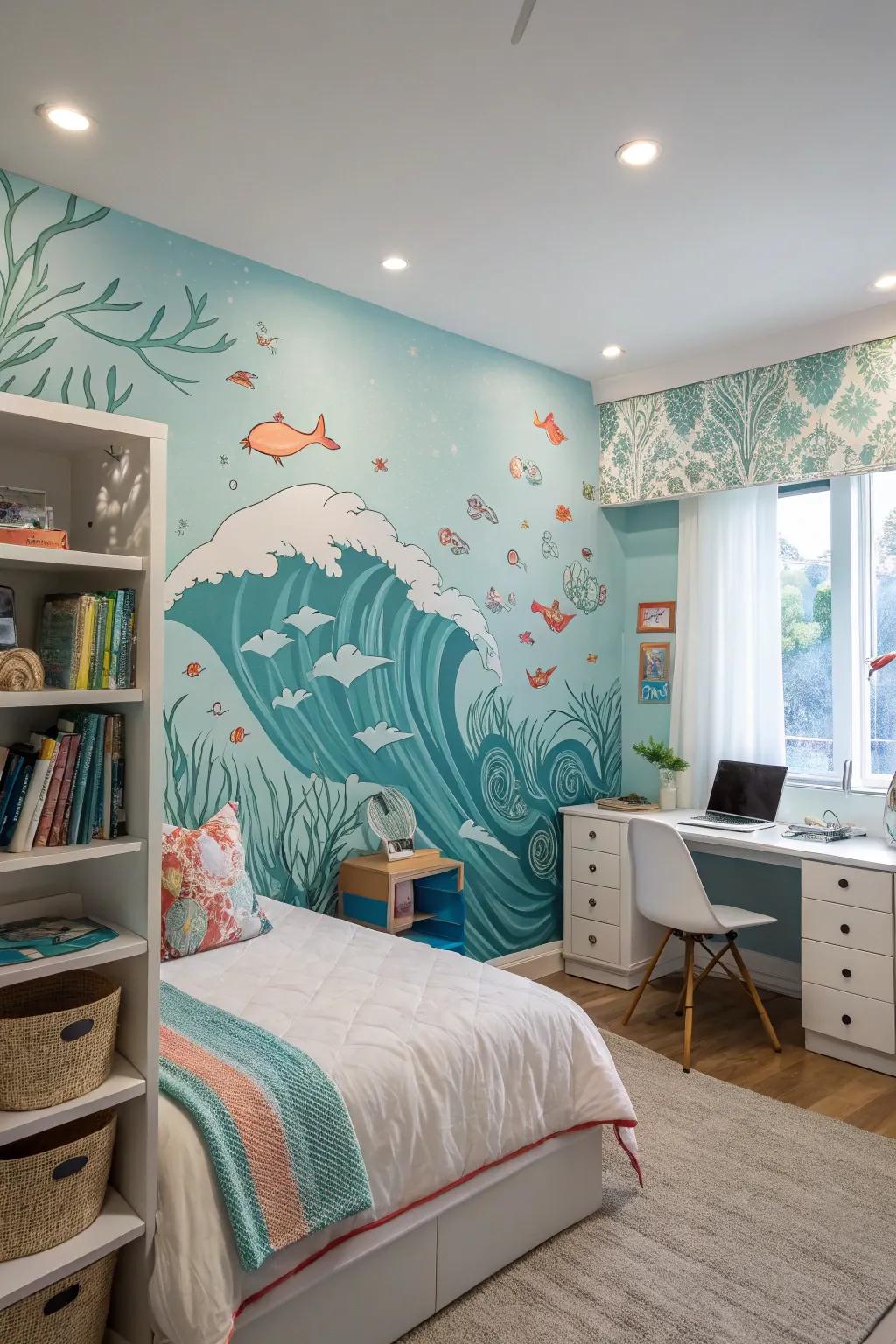 Maritime swells establish a calming and coastal ambiance.