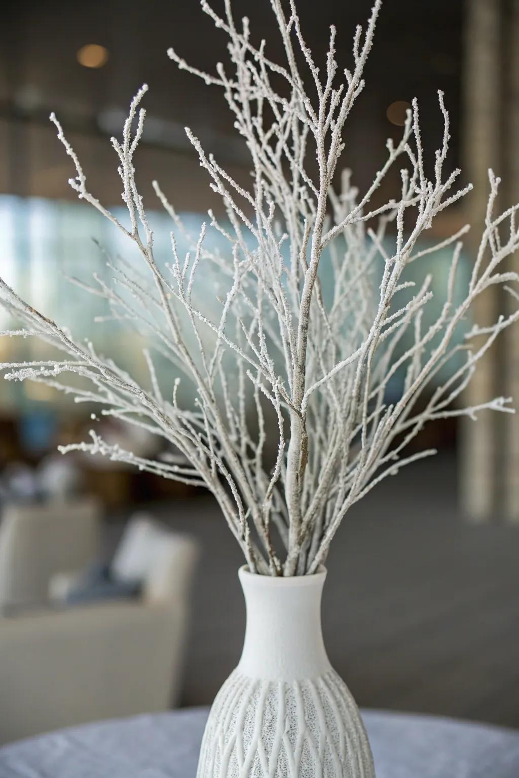 Branches that add a frosty touch to your decor.