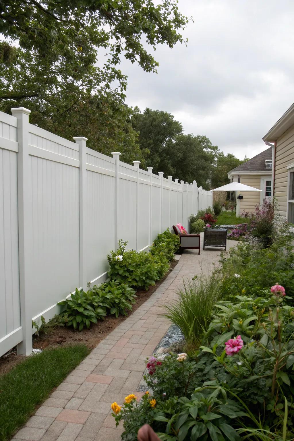 A sound barrier fence offers peace and quiet in a bustling environment.