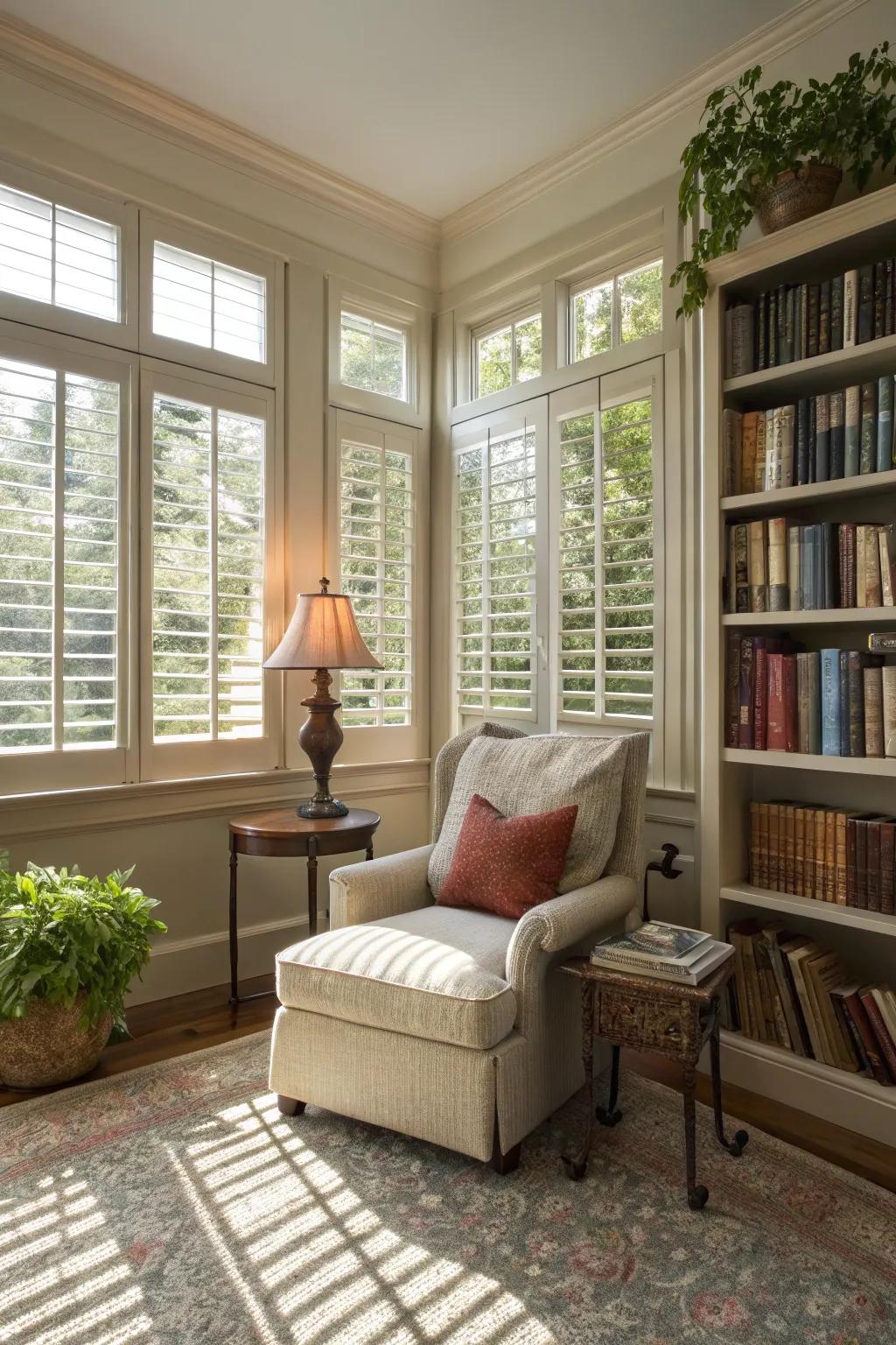 Panel Inserts create a cozy, traditional atmosphere.