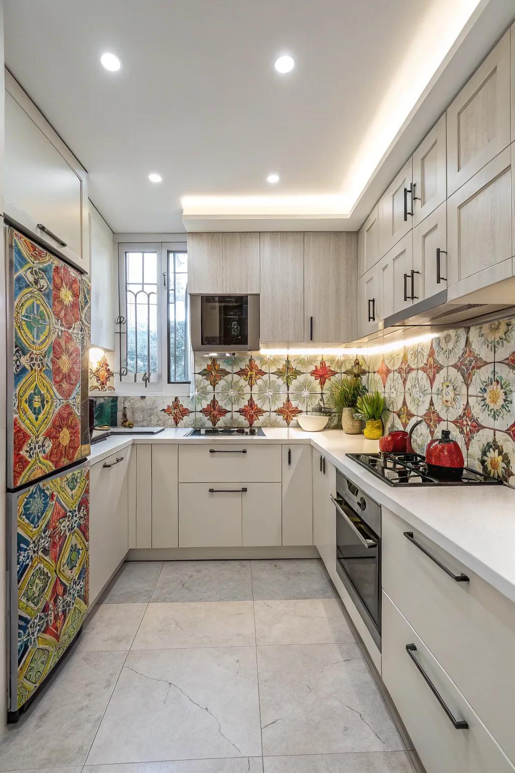 A statement backsplash adds character and a focal point.