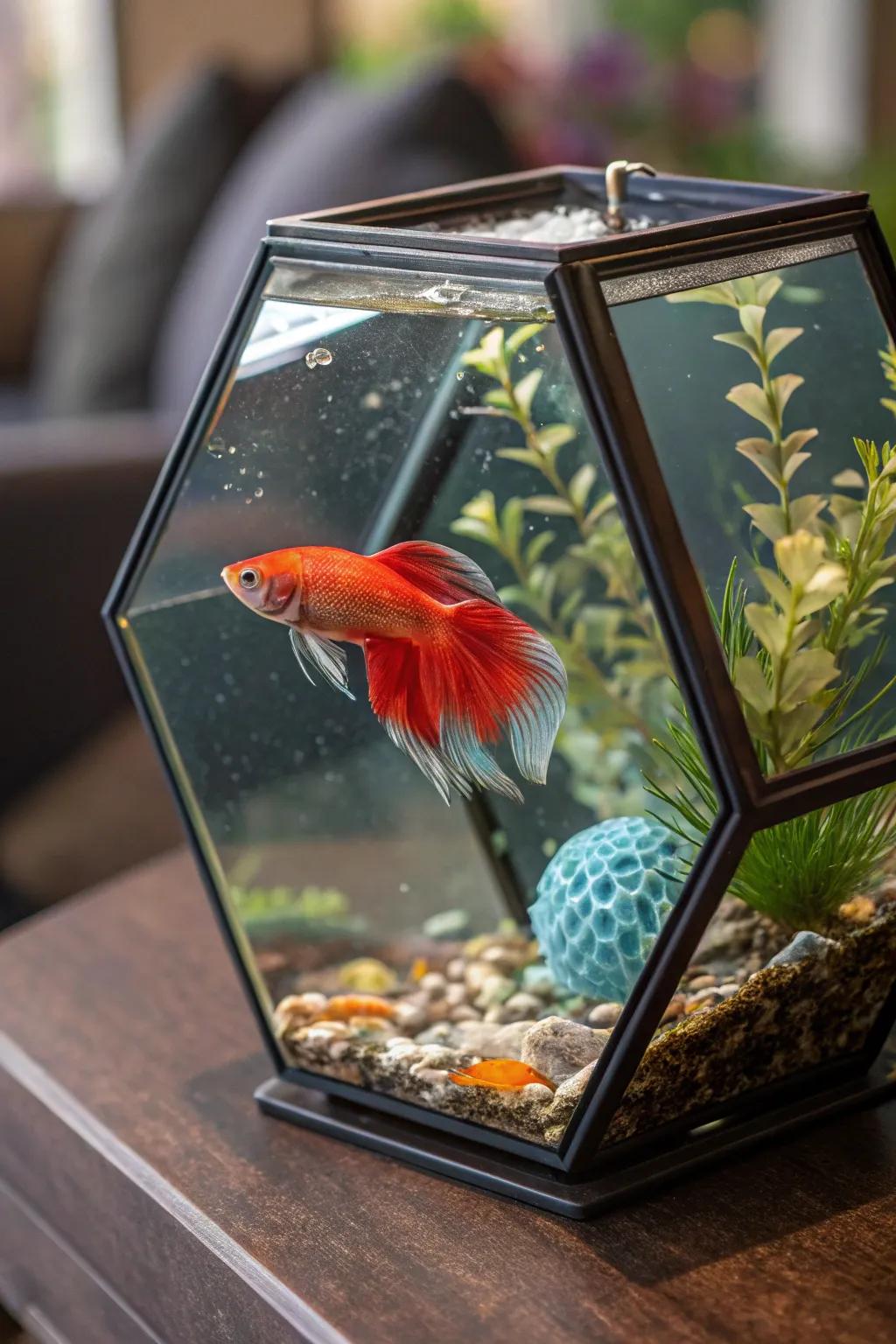 Accentuate your tank through a striking centerpiece fish.