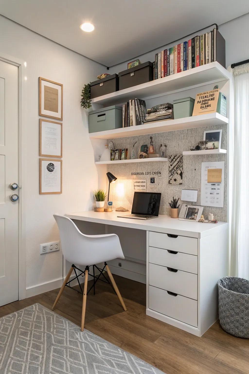 A designated workspace can enhance both function and inspiration in your studio.